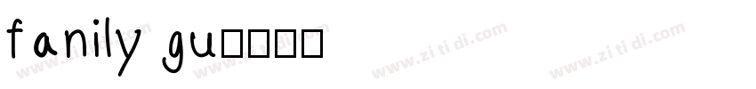 fanily gu字体转换